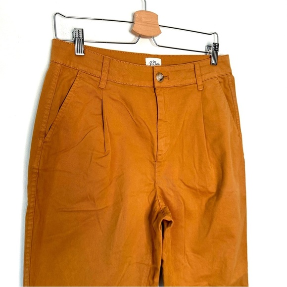 J. Crew | Pleated Cropped Straight Chino Pant in
Burnt Caramel Size 8 - Picture 3 of 9